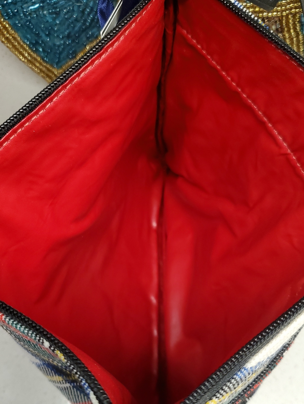 Dooney & Bourke Plaid Crossbody in Red, Black, White, Blue & Green Crossbody Bag - Picture 6 of 8